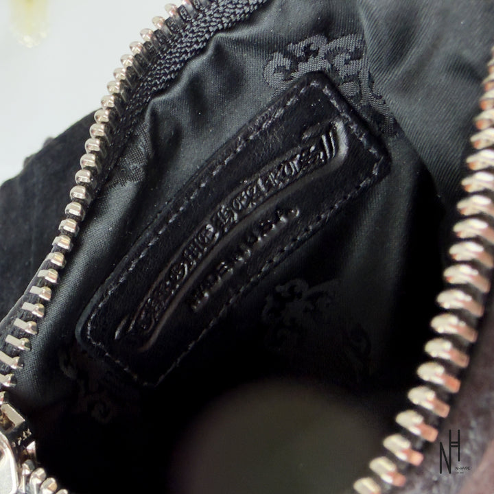 Chrome Hearts Double Zip Dagger Leather Wallet Black