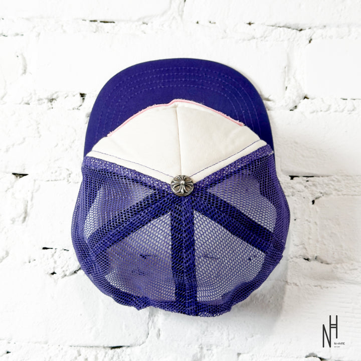 Chrome Hearts CH Hollywood Trucker Hat Purple Pink