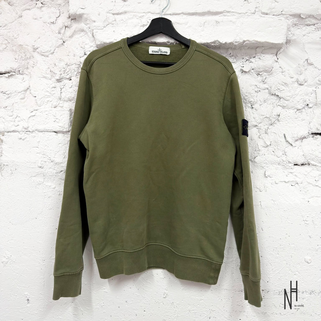 Stone Island Minimalist Crew Neck Sweater Military Green