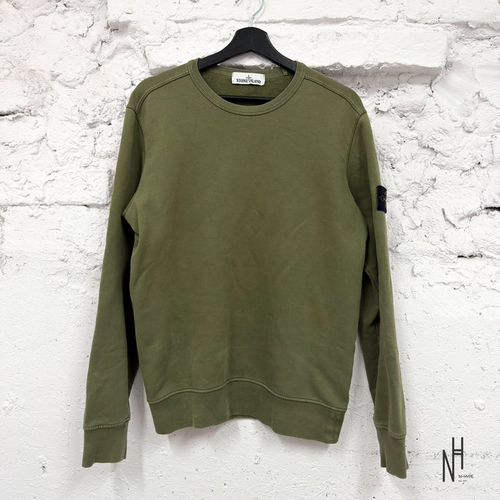 Stone Island Minimalist Crew Neck Sweater Military Green