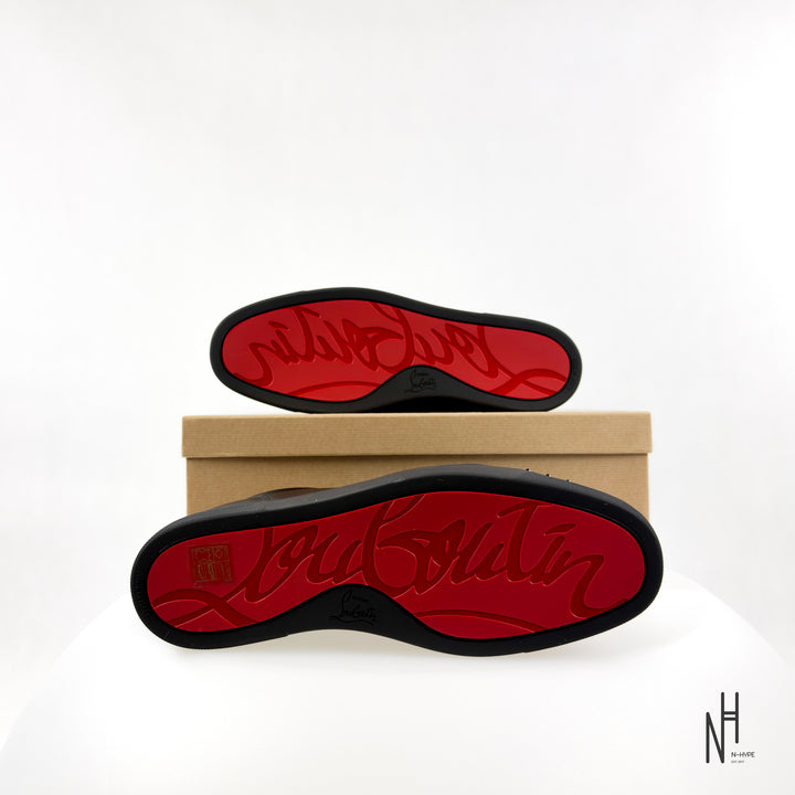 Christian Louboutin Louis Junior Spikes Flat Black