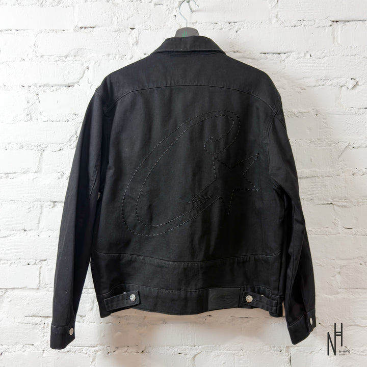 Corteiz C-Star Stitch Down Denim Jacket Black
