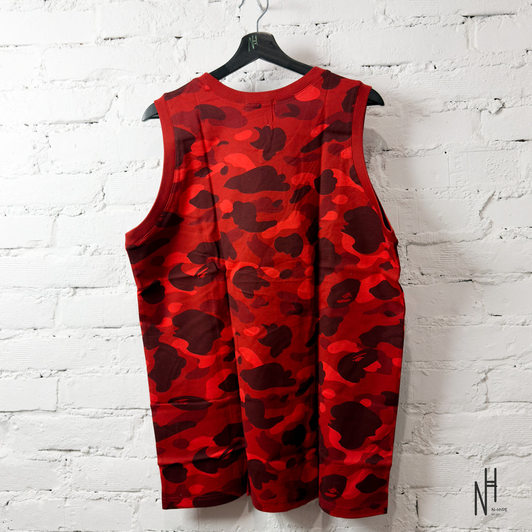 BAPE Color Camo College Tank Top Red