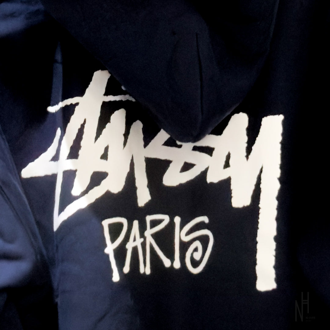 Stussy Paris Zip Hoodie Navy