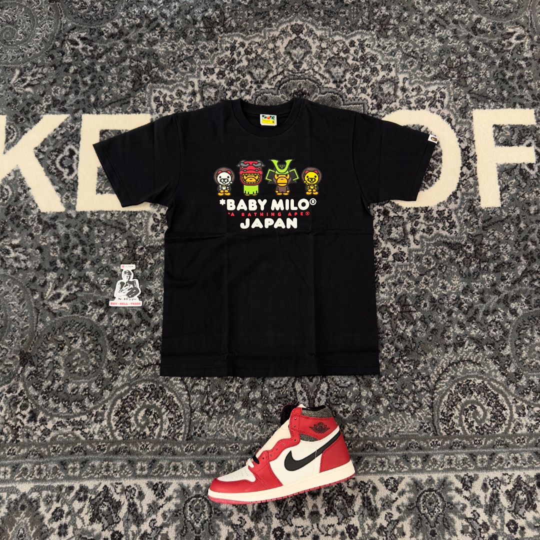 BAPE Baby Milo Japan Tee Black – N-Hype
