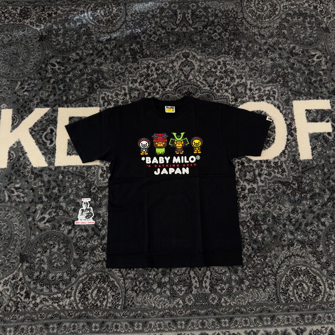 A BATHING APE PORTER BABY MILO TEE 黒　XL A BATHING APE x PORTER(ア ベイシング エイプ x ポーター) BABY