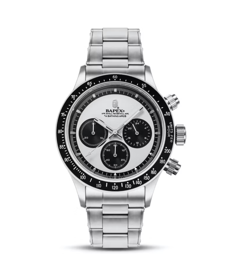 BAPE Classic Type 4 Bapex Watch Silver White Front Lodz Polska