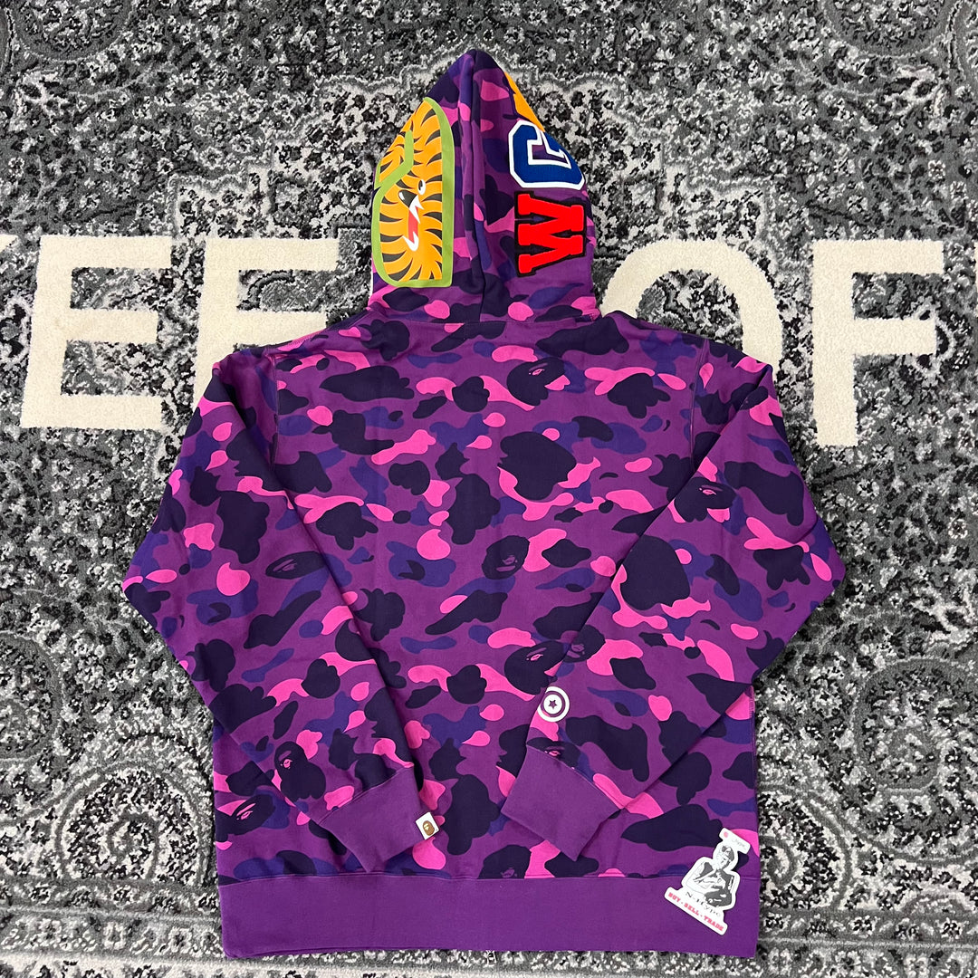 Bape purple camo hoodie hotsell