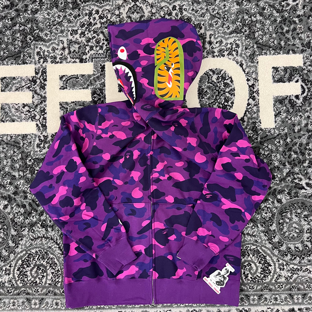 BAPE Color Camo Shark Full Zip Hoodie Purple Showroom NHype Lodz Polska 4