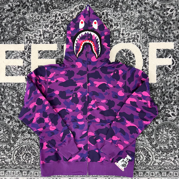 BAPE Color Camo Shark Full Zip Hoodie Purple Showroom NHype Lodz Polska 6