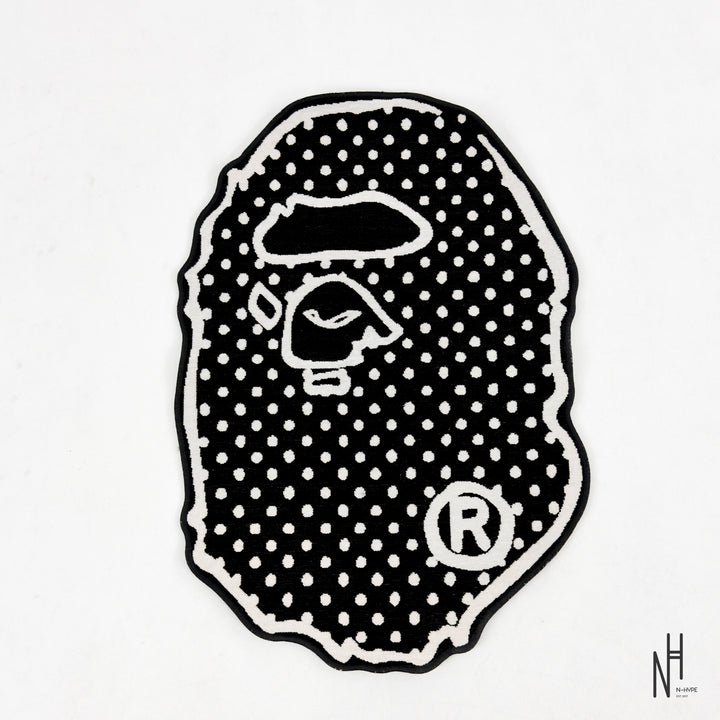 BAPE x Joshua Vides Ape Head Rug Black dywan marki BAPE N-Hype