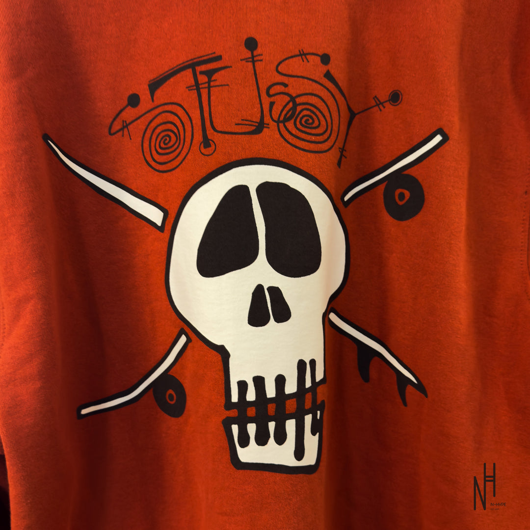 Stussy Surf Skate Skull Hoodie Brick