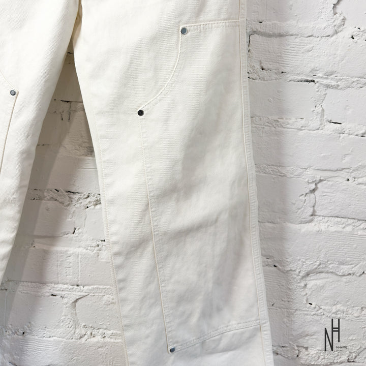 FVCKTHISBRAND STUDDED WAXED DENIM WHITE