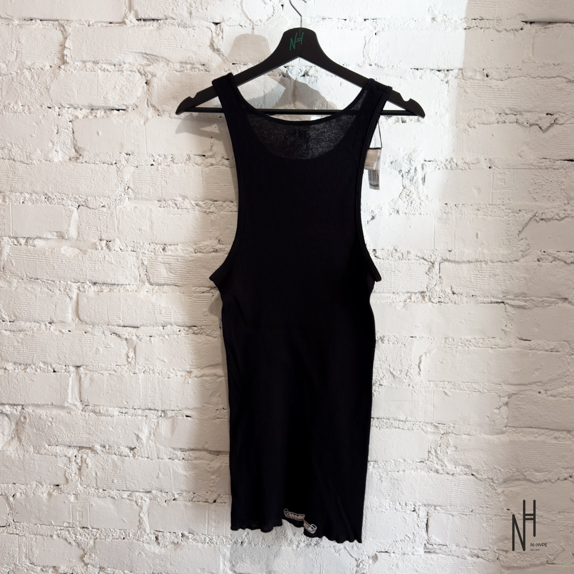 トップス chrome hearts HAIRY CROSS RIB TANK L chrome-hearts-hairy-cross-rib-