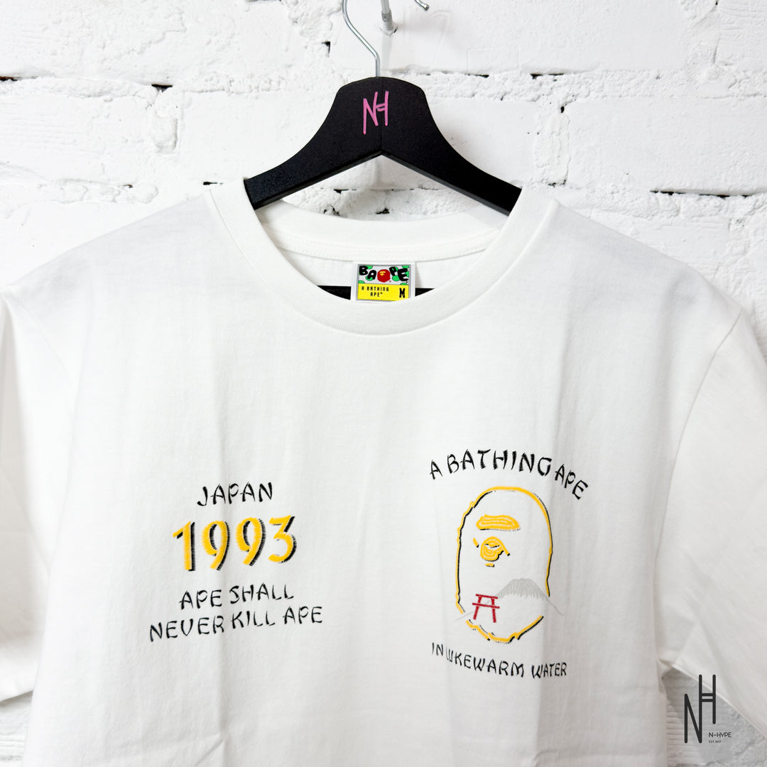 Bape Japan Exclusive Japan Souvenir Tee  White Yellow