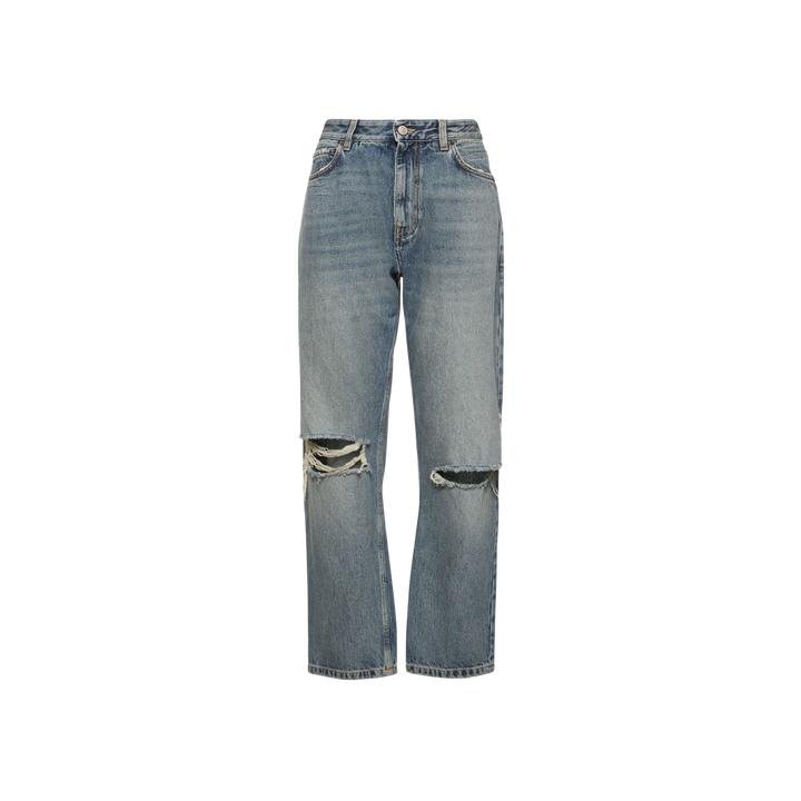 Balenciaga Buckle Loose Fit Denim Jeans