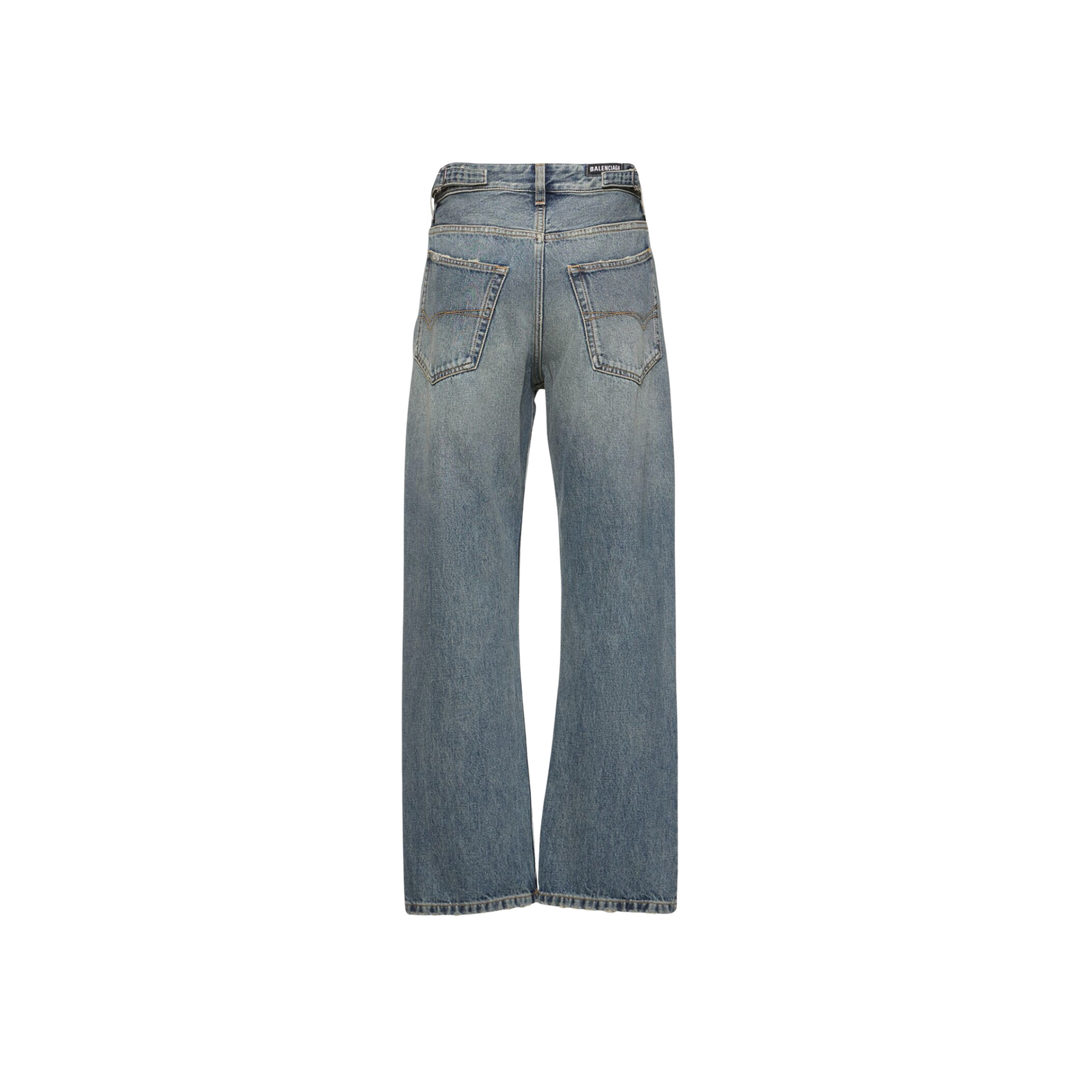 Balenciaga Buckle Loose Fit Denim Jeans