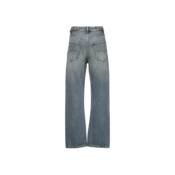 Balenciaga Buckle Loose Fit Denim Jeans