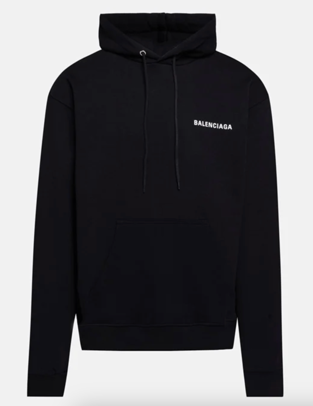 Balenciaga Basic Hoodie Black Front Lodz Polska