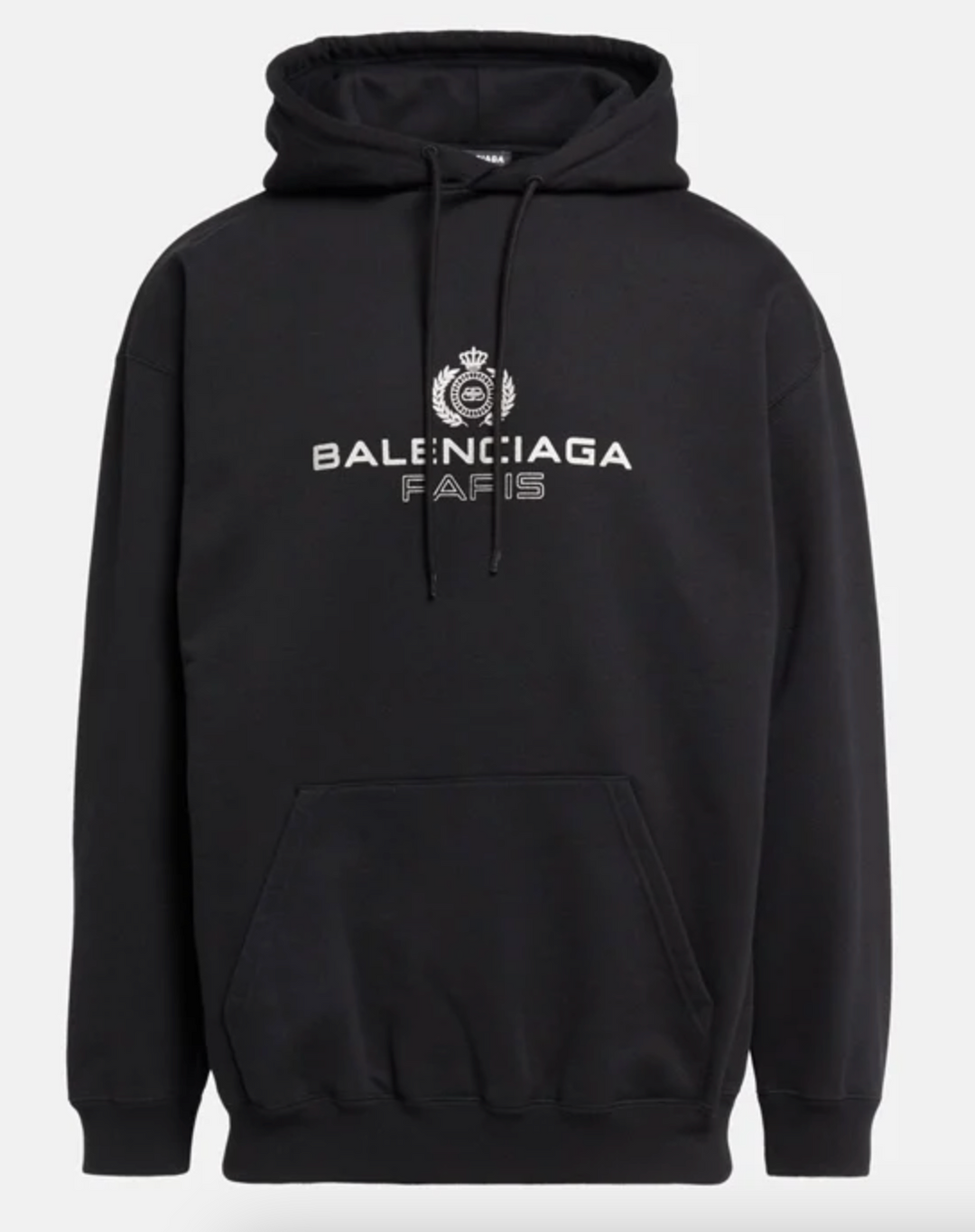 Balenciaga Paris Hoodie Black Front Lodz Polska