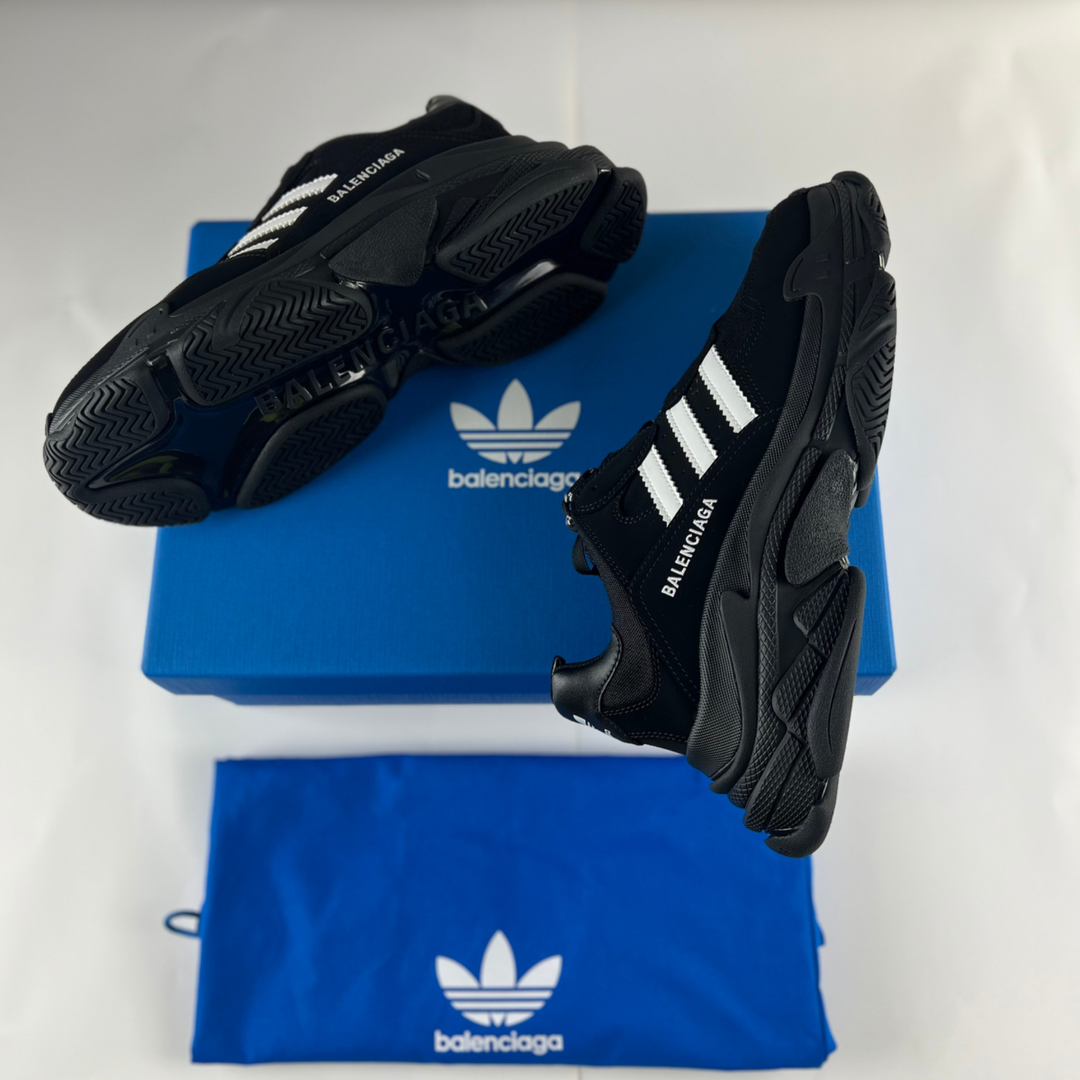 Balenciaga x Adidas Triple S Black White N Hype