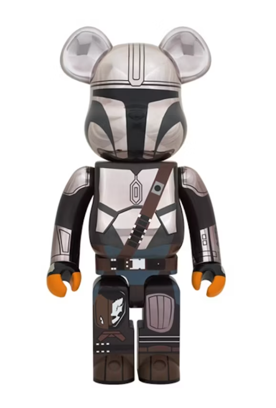 Bearbrick Star Wars The Mandalorian 1000% Chrome Front Lodz Polska