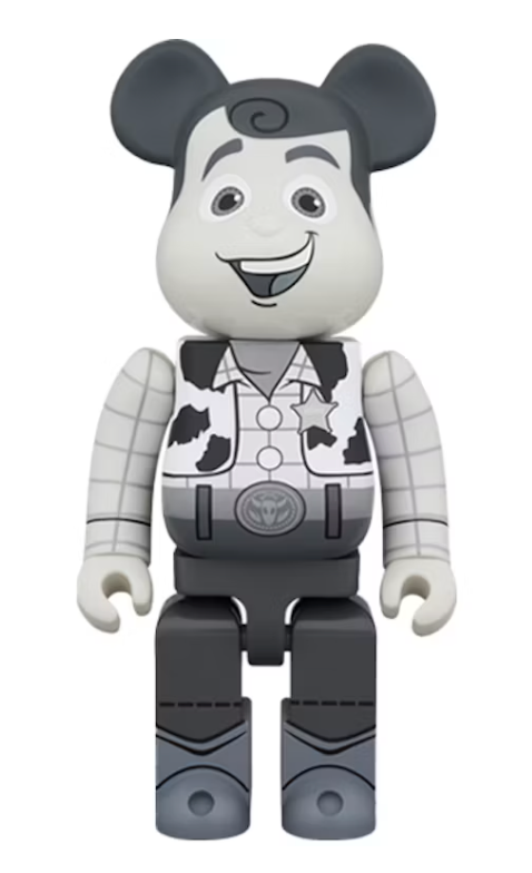 Bearbrick x Disney Woody 1000% B&W Ver. Front Lodz Polska