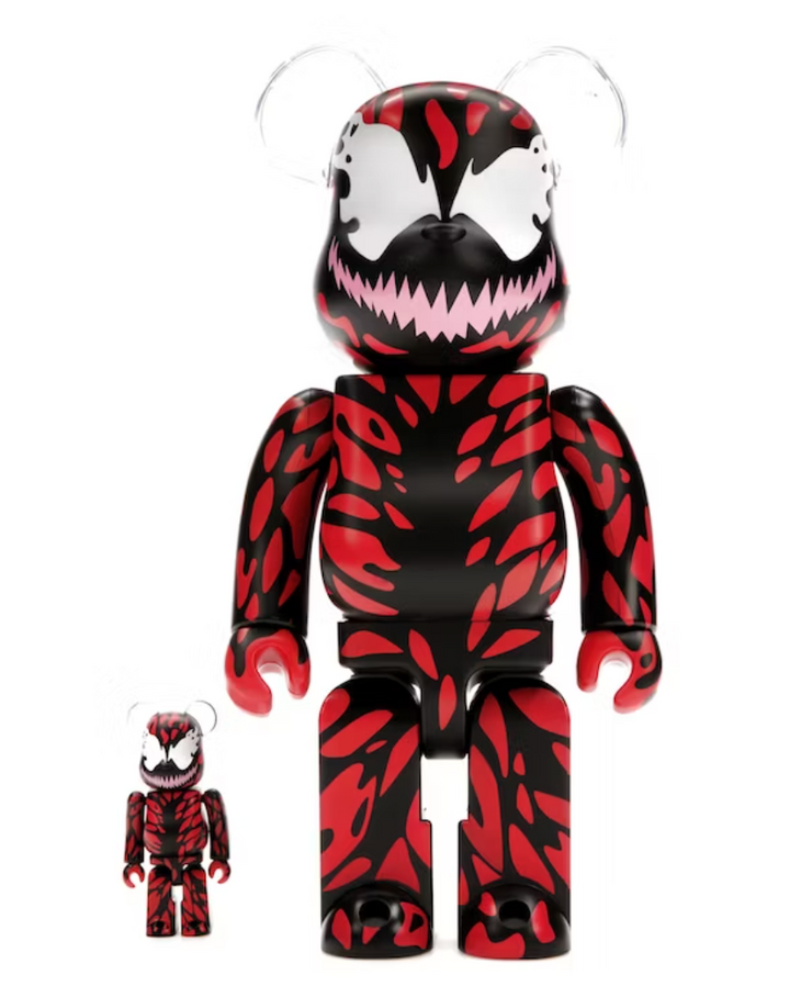 Bearbrick x Marvel Carnage 100% & 400% Set Front Lodz Polska