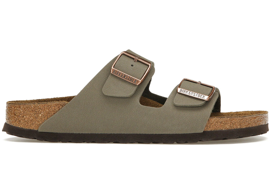 Birkenstock Arizona Birkibuc Stone - Kamień. - N-Hype