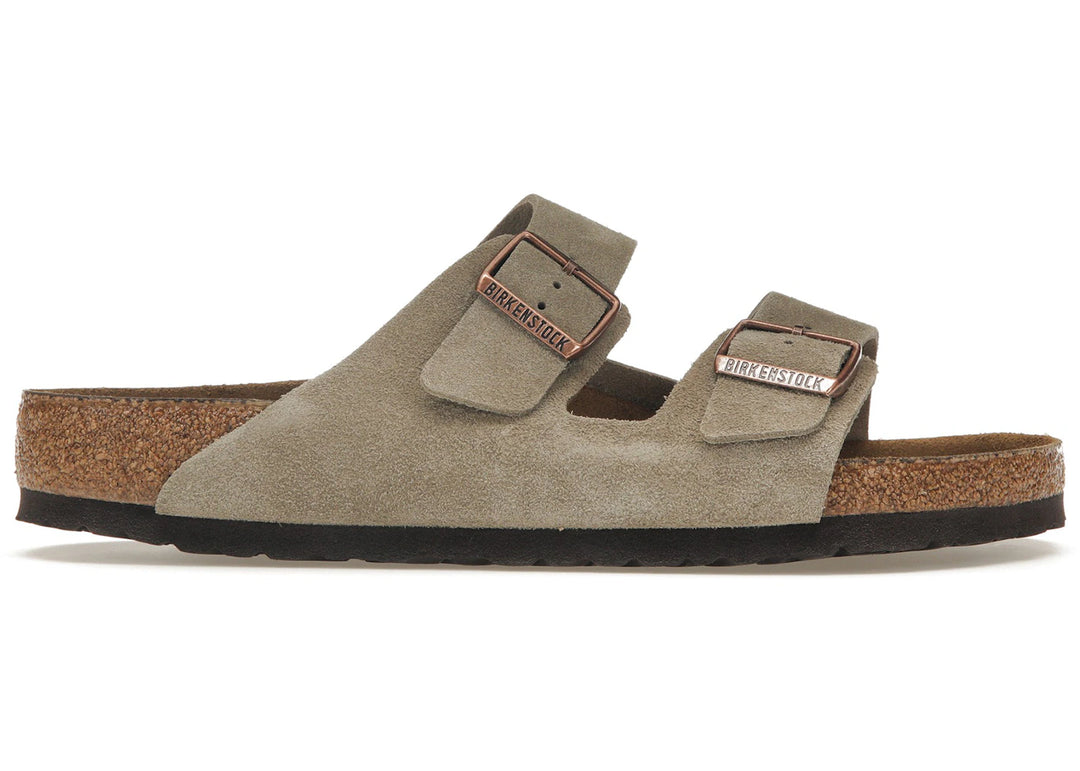 Birkenstock Arizona Soft Footbed Suede Taupe - Taupe. - N-Hype