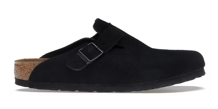 Birkenstock Boston Soft Footbed Suede Black bok zewnetrzny Lodz Polska