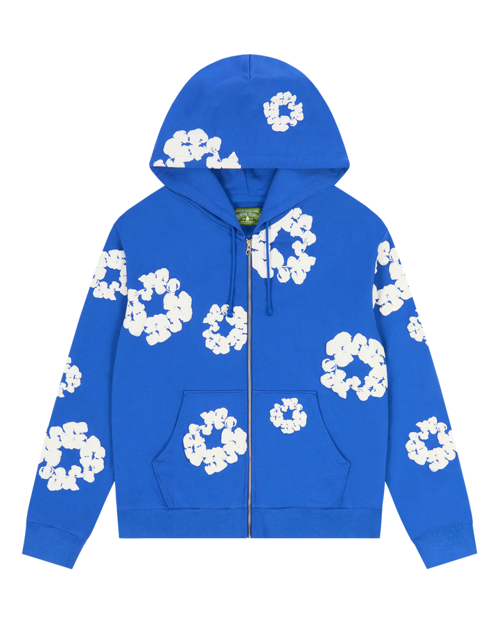 Denim Tears The Cotton Wreath Zip Hoodie Royal Blue
