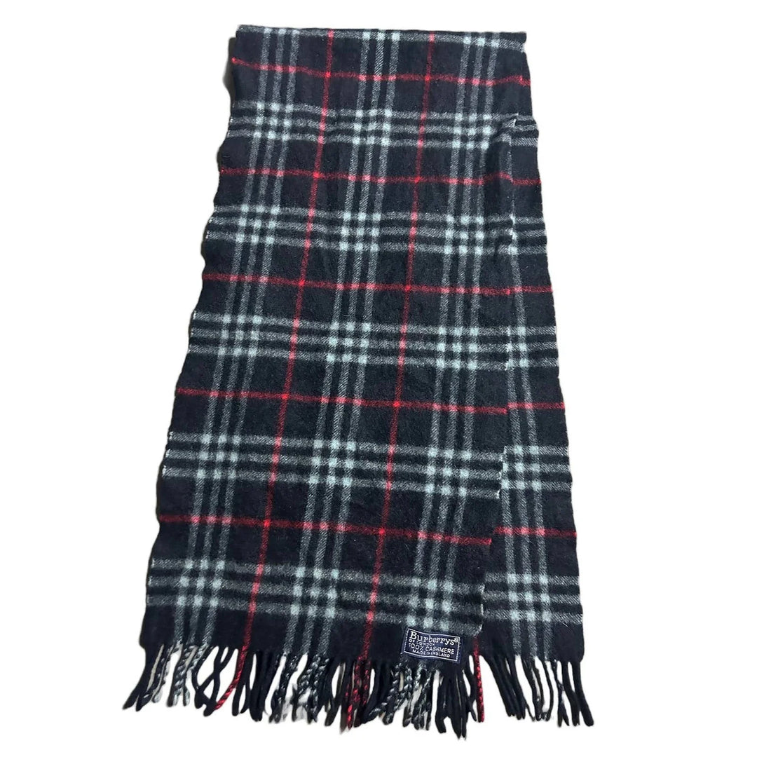 Burberry Scarf Cashmere Navy Nova Check N Hype