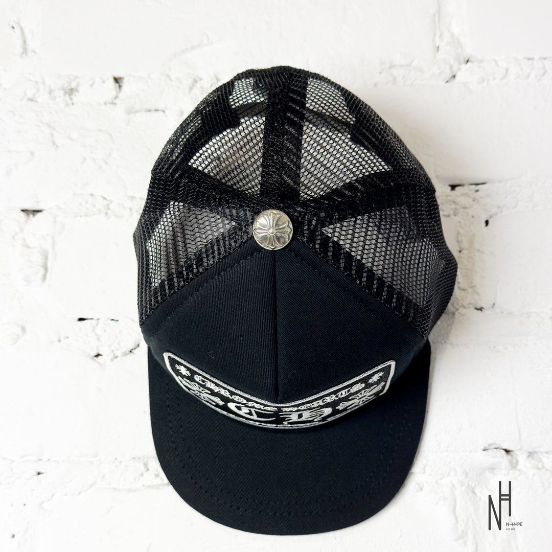 Chrome Hearts CH Hollywood Trucker Hat Black / Black