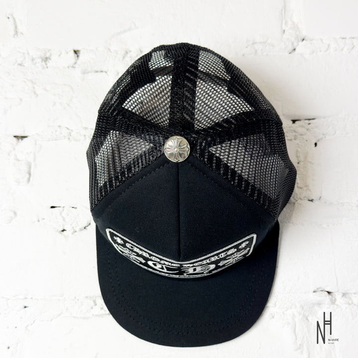 Chrome Hearts CH Hollywood Trucker Hat Black / Black