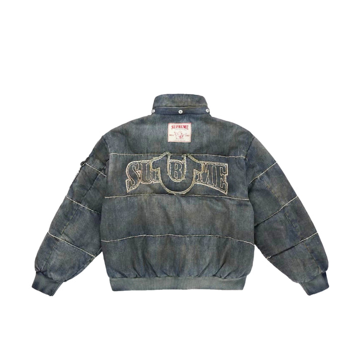 Supreme True Religion Puffer Jacket / Dirty Indigo