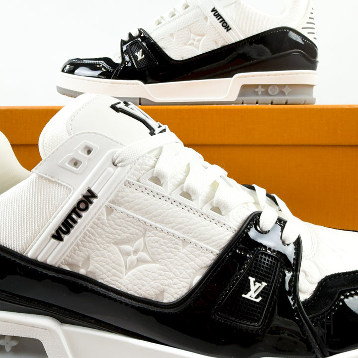 Louis Vuitton LV Trainer Black White Patent Leather