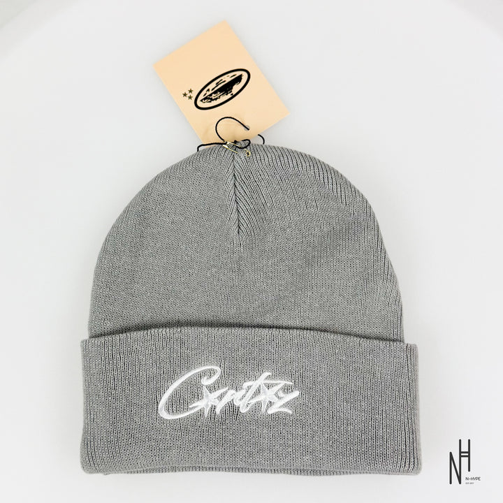 Corteiz Allstarz Folded Beanie Grey