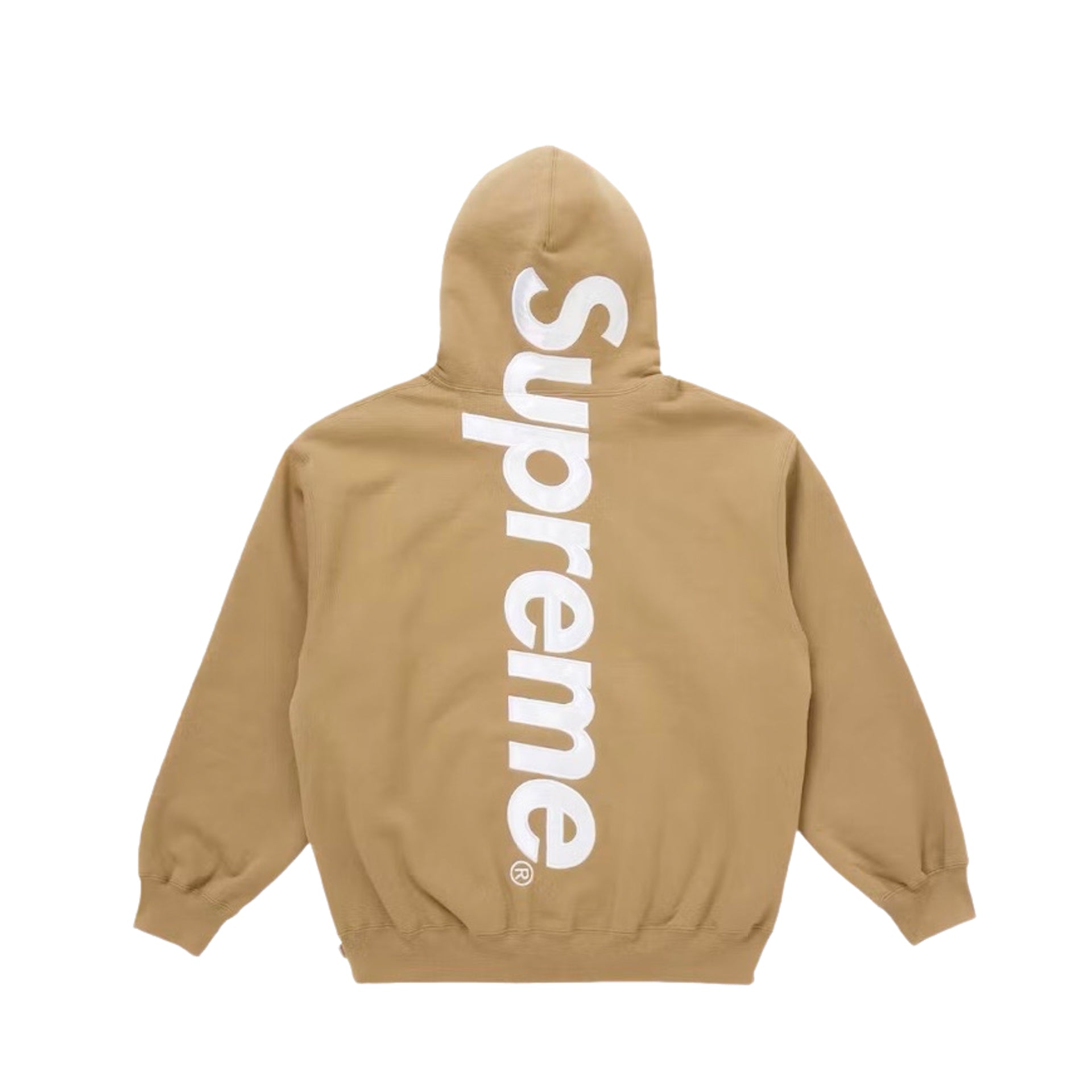 Supreme Satin Applique Hooded Sweatshirt (SS25) Brown – N-Hype