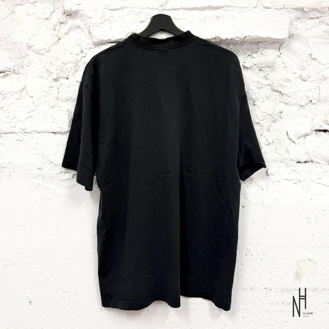 Balenciaga Blurred Logo Oversized T-Shirt Black
