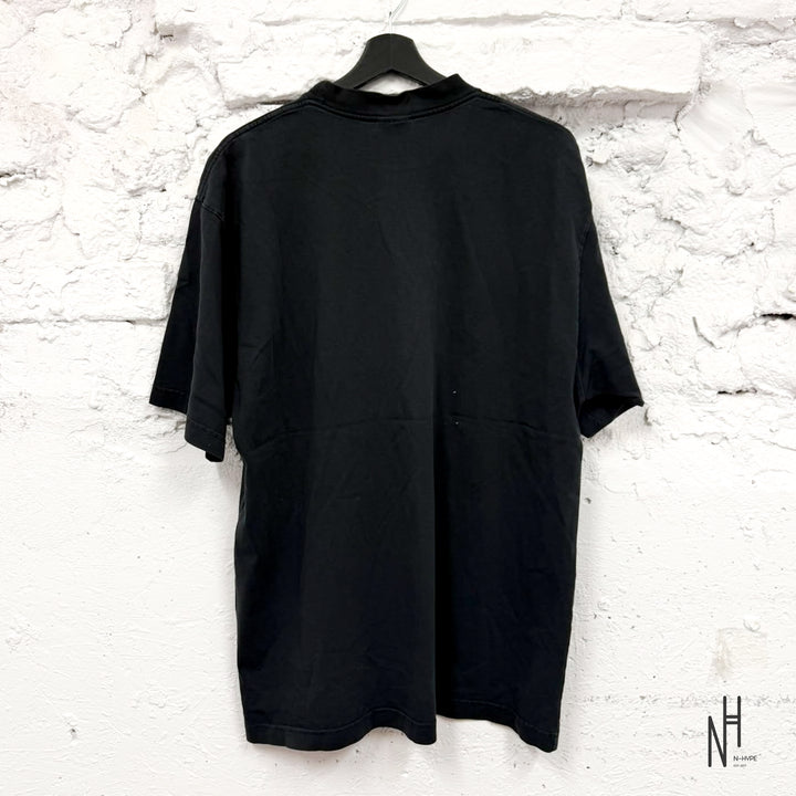 Balenciaga Blurred Logo Oversized T-Shirt Black