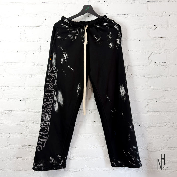 FVCKTHISBRAND FLARED ARABIC SWEATPANTS WHITE