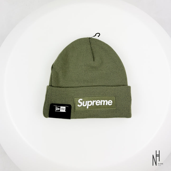 Supreme New Era Box Logo Beanie (FW25) Light Olive