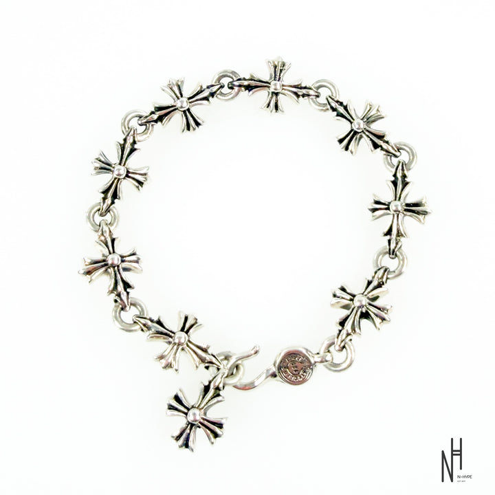 Chrome Hearts Silver Cut Out Plus Hook Bracelet