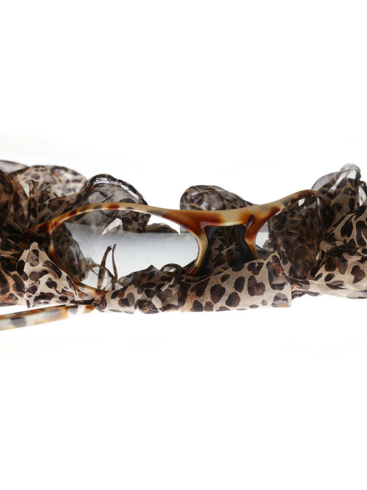 Carrera ’90s Leopard Sunglasses with Silk Scarf