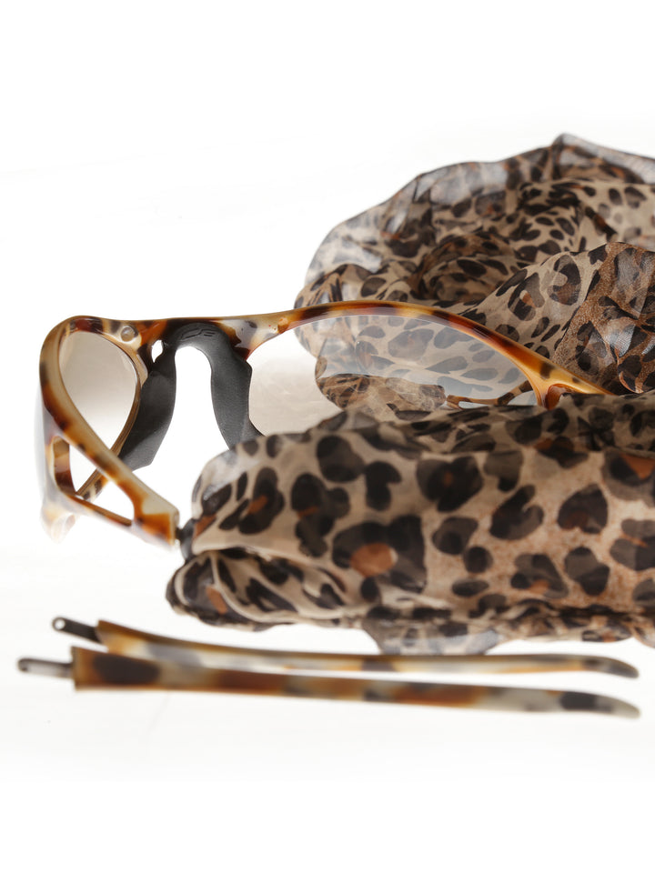 Carrera ’90s Leopard Sunglasses with Silk Scarf