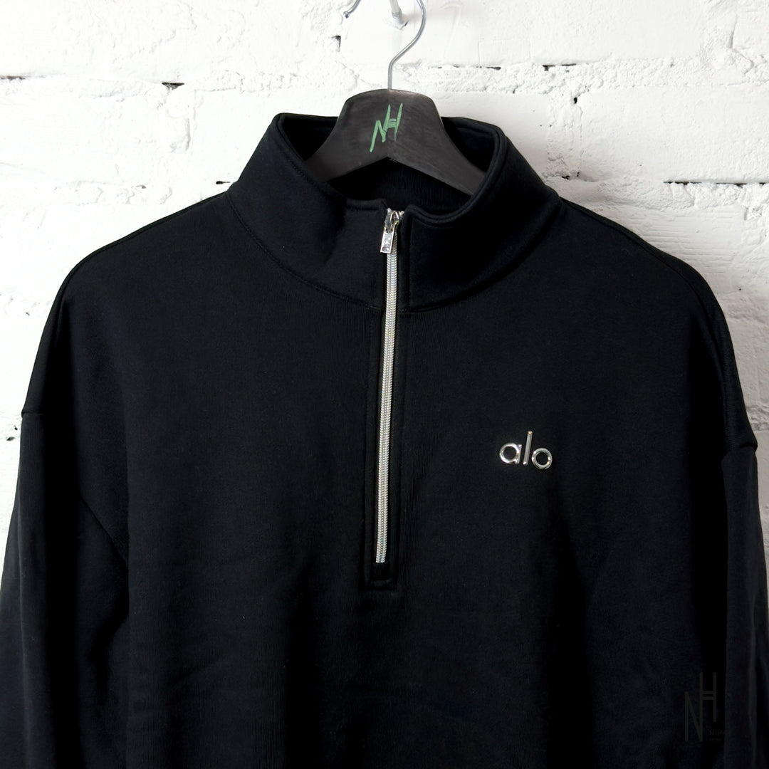 Alo Yoga Accolade 1/4 Zip Pullover Black