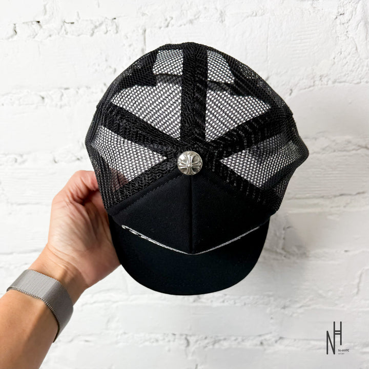 Chrome Hearts CH Hollywood Trucker Hat Black / Black