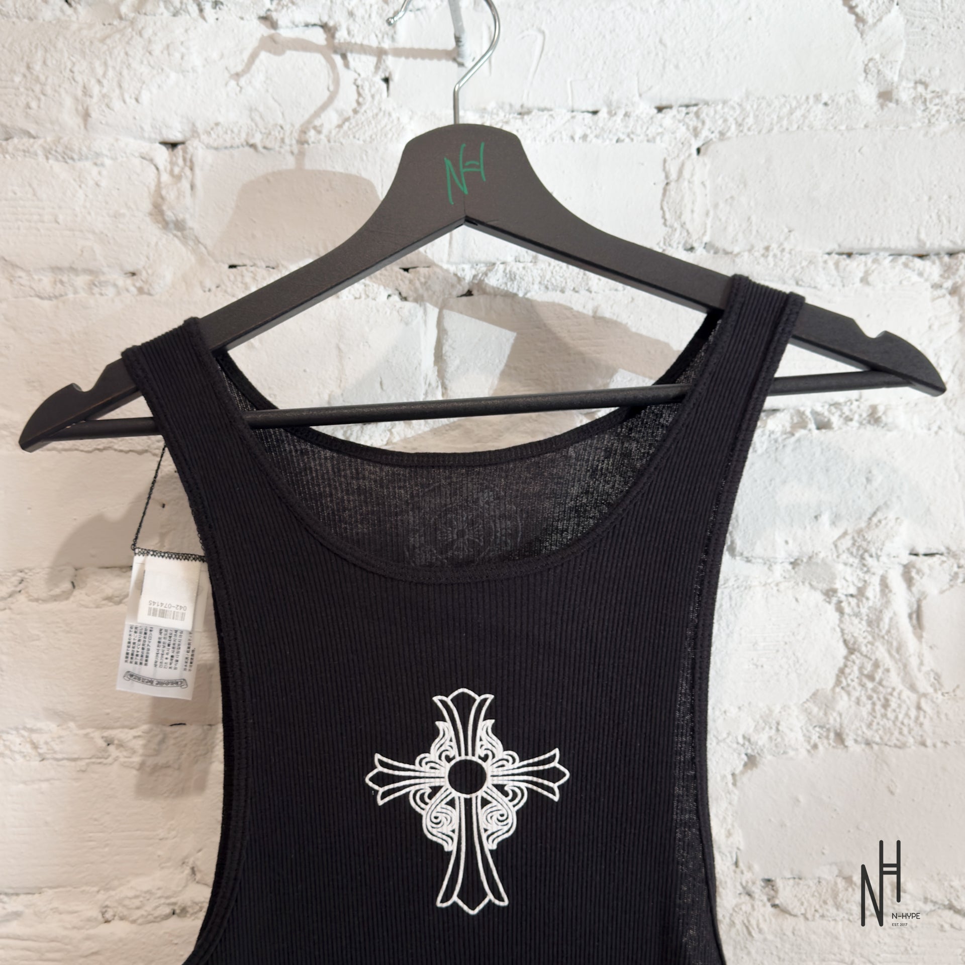 Chrome Hearts Hairy Cross Rib Black Tank | N-Hype
