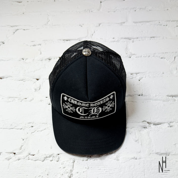 Chrome Hearts CH Miami Trucker Hat Black / Black